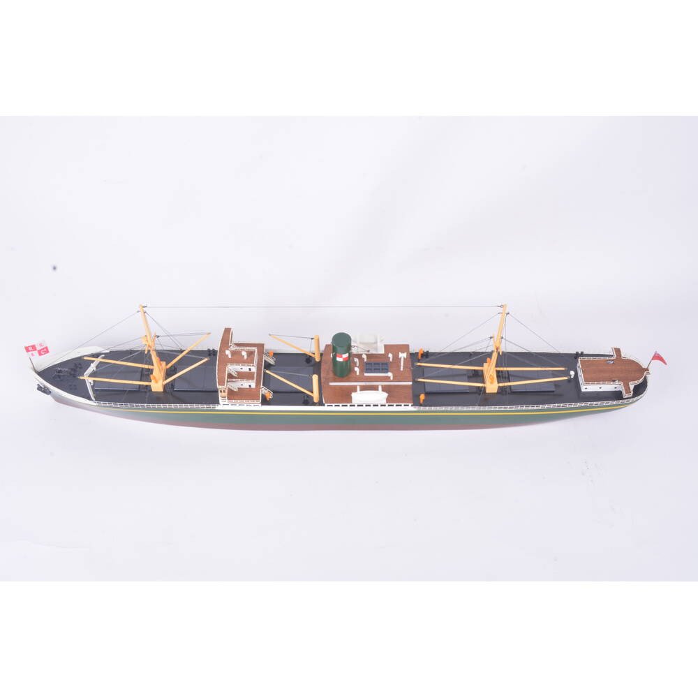 3" Unfinished Wood Hand Painted Model Boat