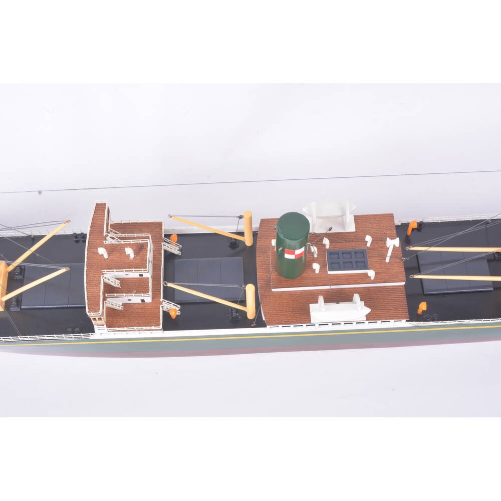 3" Unfinished Wood Hand Painted Model Boat