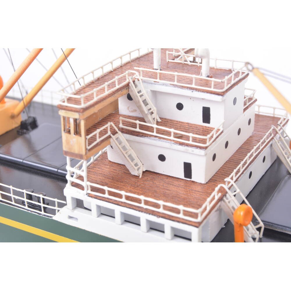 3" Unfinished Wood Hand Painted Model Boat