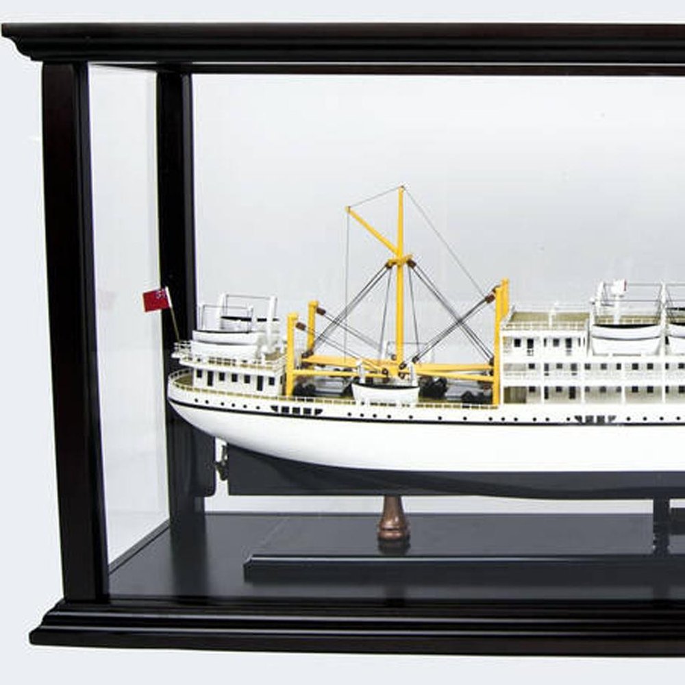 5" Unfinished Wood Hand Painted Model Boat