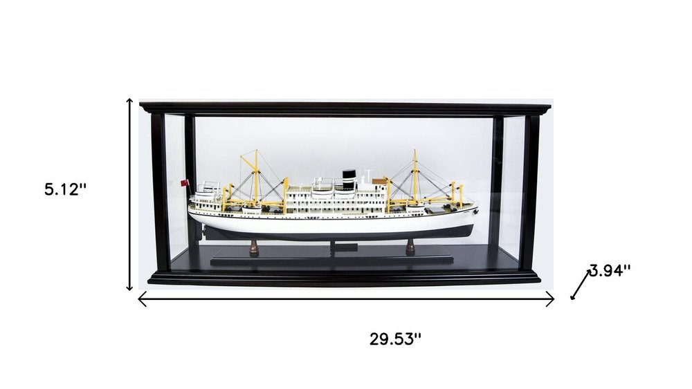 5" Unfinished Wood Hand Painted Model Boat