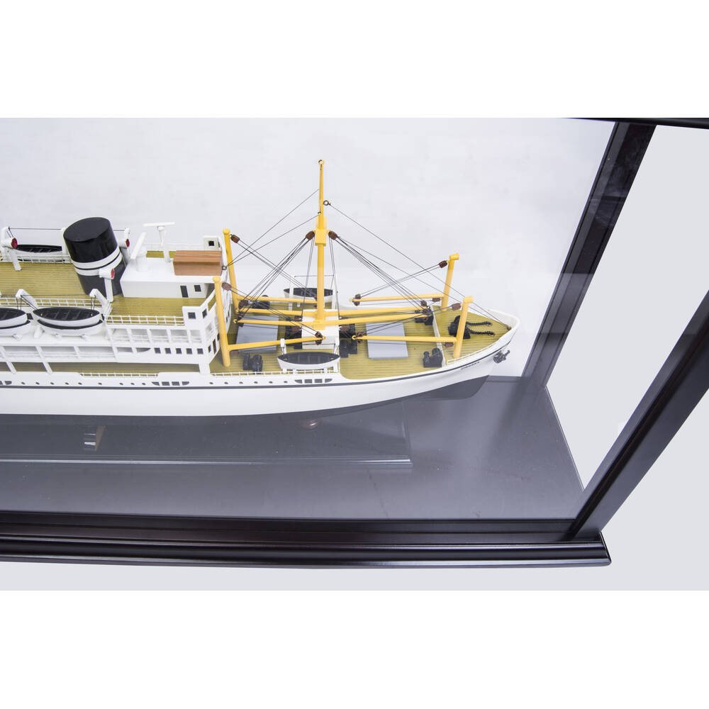 5" Unfinished Wood Hand Painted Model Boat