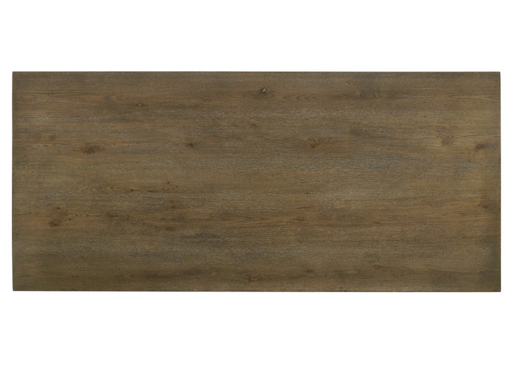 88" Oak Wood Trestle Base Dining Table