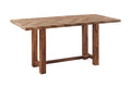 71" Brown Solid Wood Rectangular Bar Table on a white background