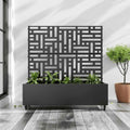 47" X 47" Black Metal Rectangular Planter Box