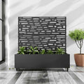 47" X 47" Black Metal Rectangular Planter Box