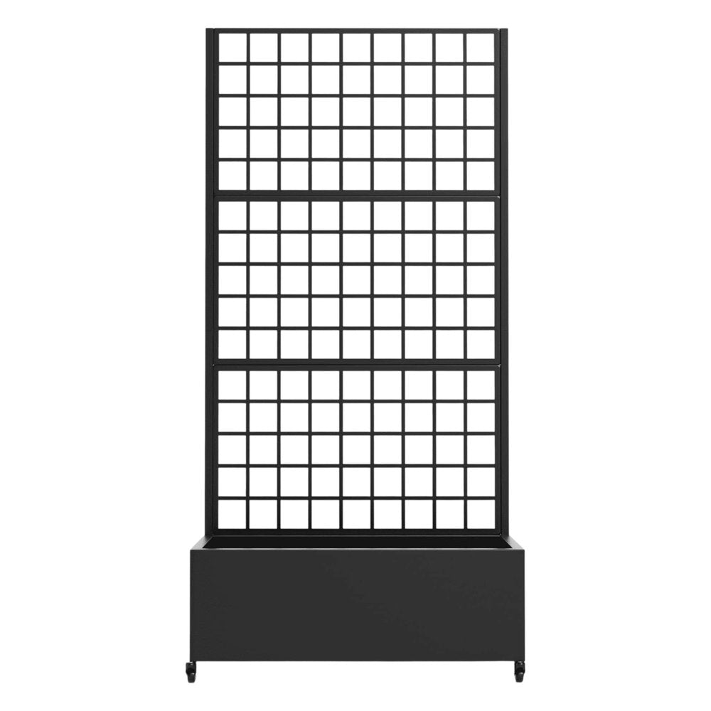 72" X 35" Black Metal Rectangular Planter Box