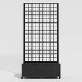 72" X 35" Black Metal Rectangular Planter Box