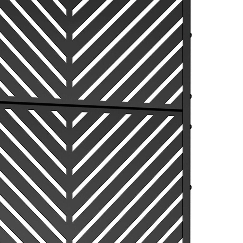 72" X 35" Black Metal Rectangular Planter Box