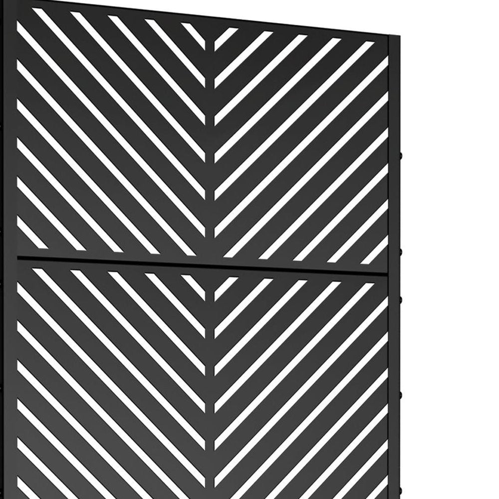 72" X 35" Black Metal Rectangular Planter Box