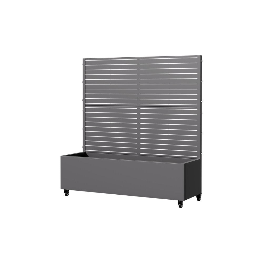 47" X 47" Gray Metal Rectangular Planter Box