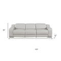 Two Piece Light Gray Leather Five Person Seating Set on a white background