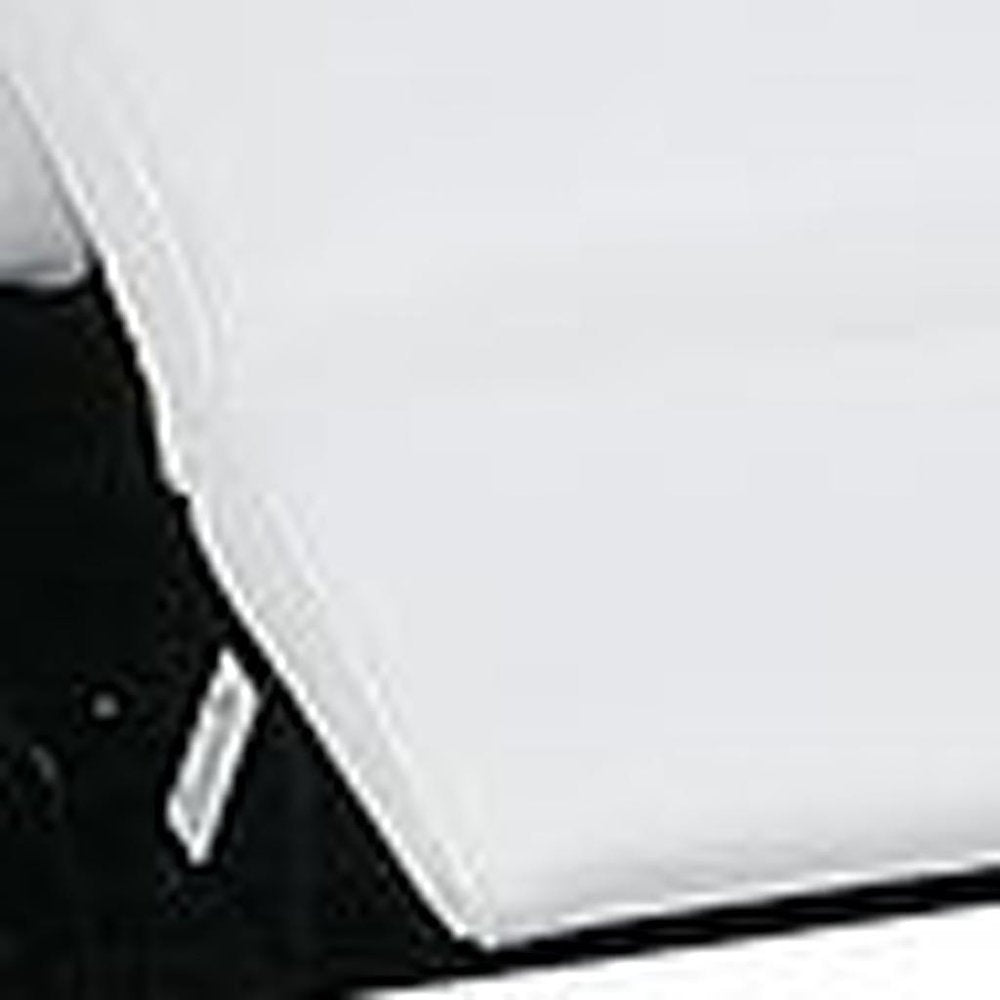 Two Piece White Leather Five Person Seating Set - 39.00" H x 103.00" W x 41.00" D