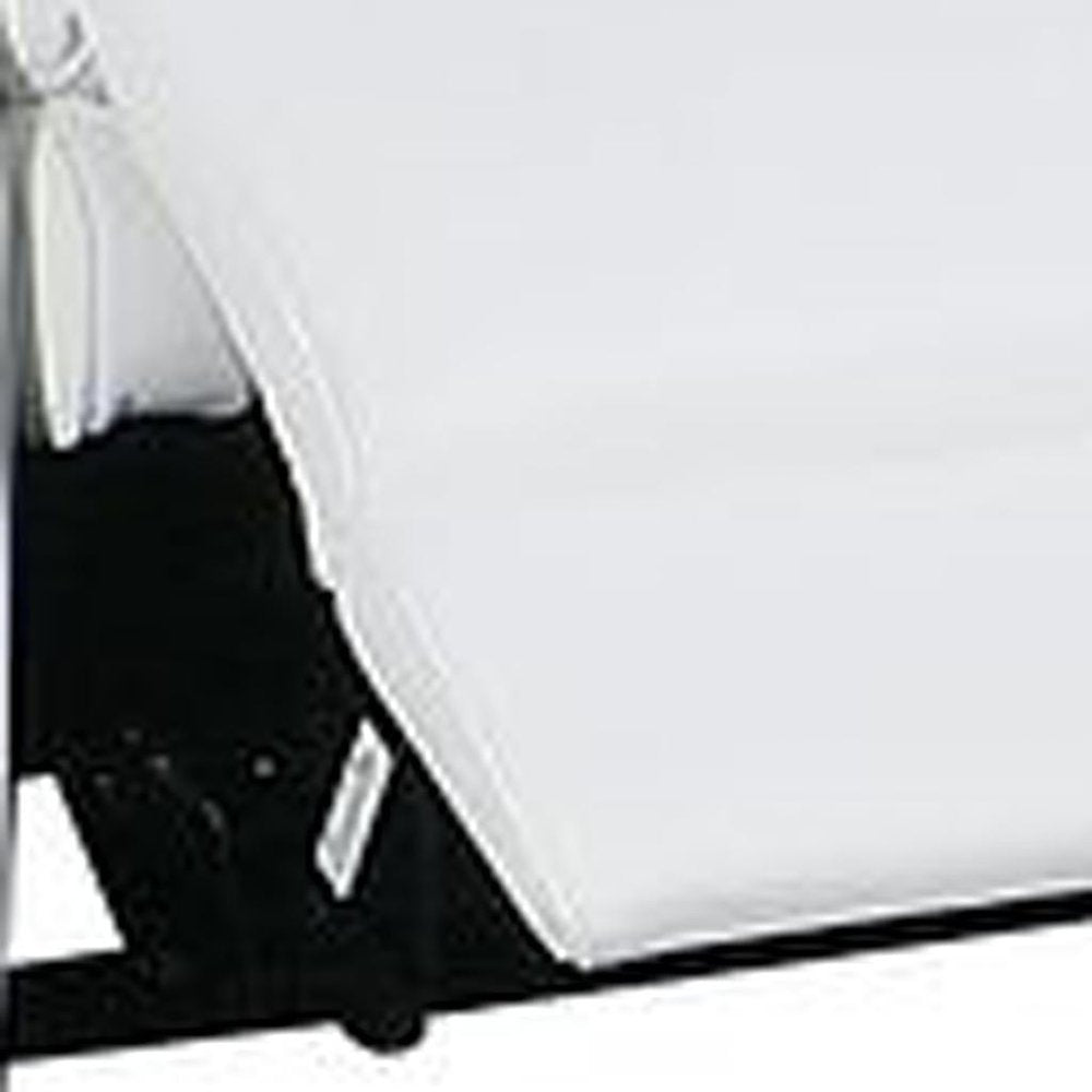 Two Piece White Leather Five Person Seating Set - 39.00" H x 103.00" W x 41.00" D