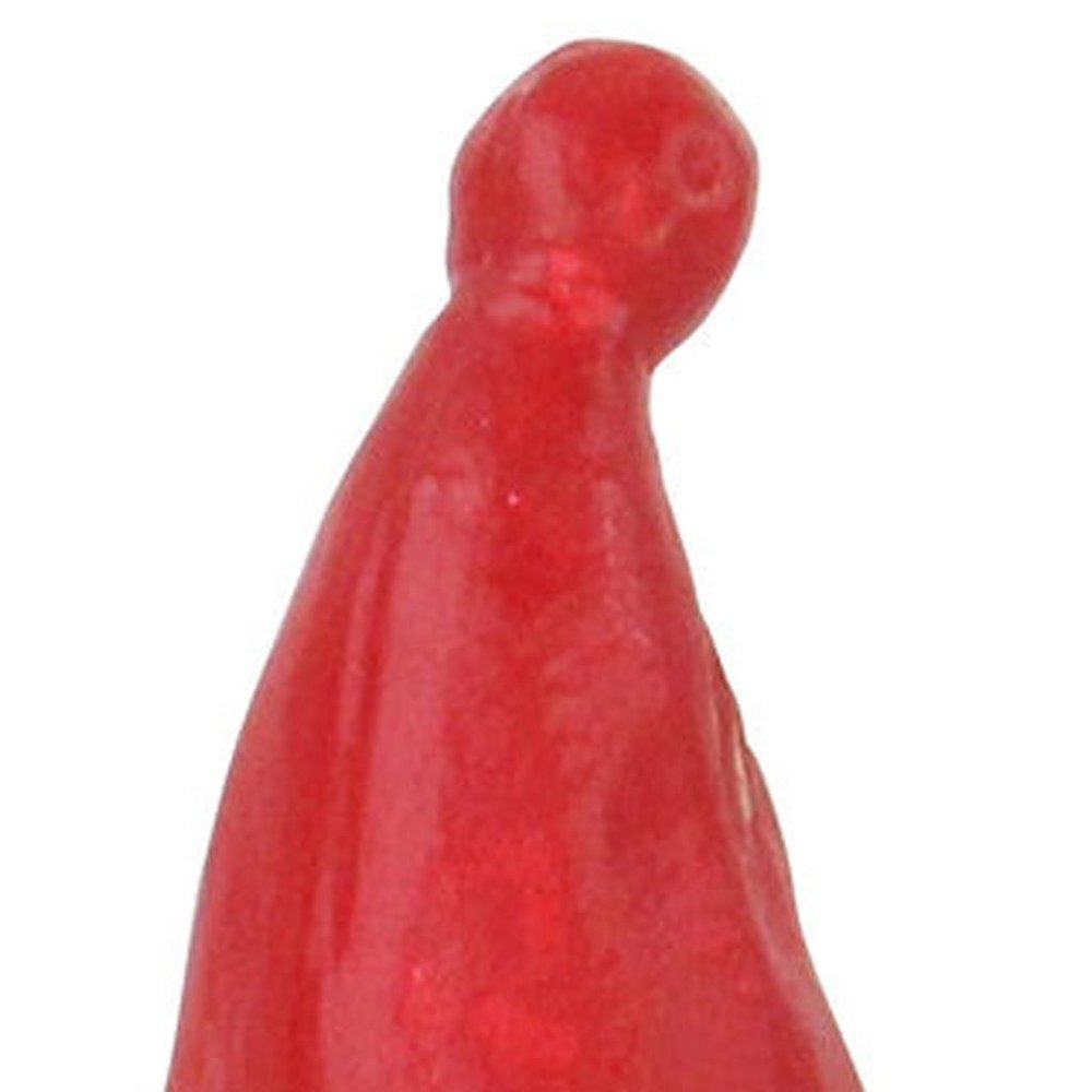 5" Red Gold And White Cast Iron Christmas Santa Gnome Figurine