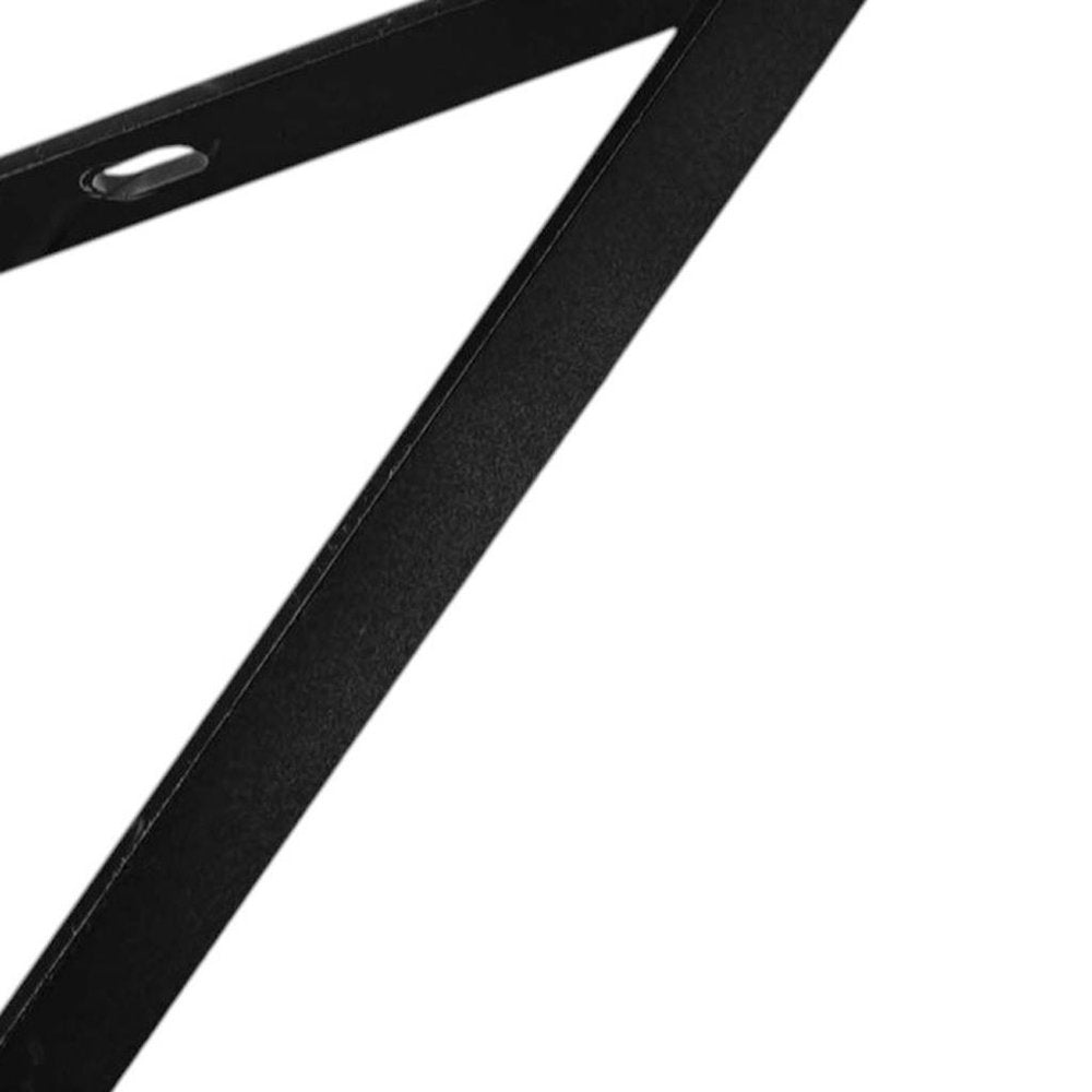 7" Set Of Two Black Metal Wall Mounted Shelf Brackets - 7" H x 7" W x 0.75" D on a white background