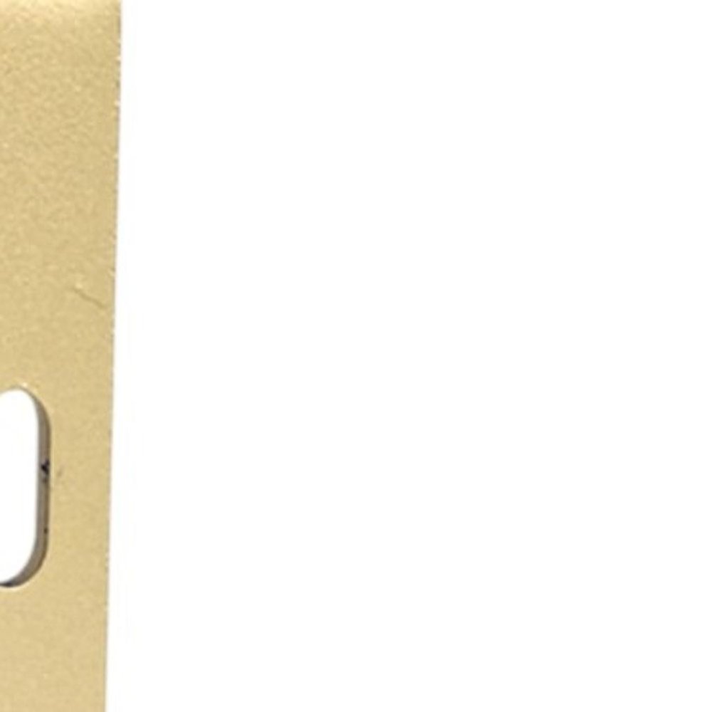 7" Set Of Two Gold Metal Wall Mounted Shelf Brackets on a white background