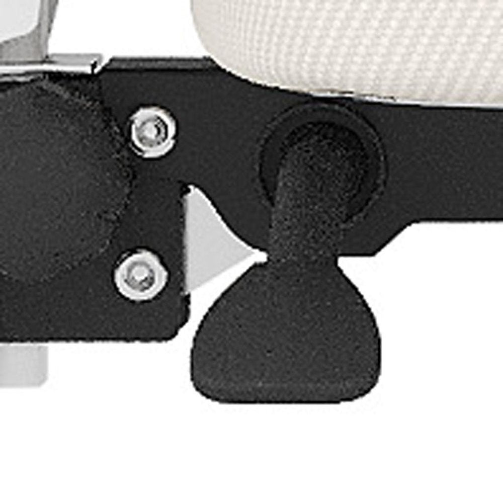White and Black Adjustable Height Swivel Rolling Office Chair - 46.00" H x 11.40" W x 25.60" D