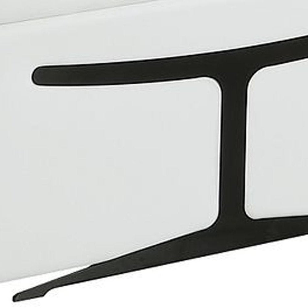 White Italian Leather Power Reclining U Shaped Twelve Piece Sectional With Console close-up detail