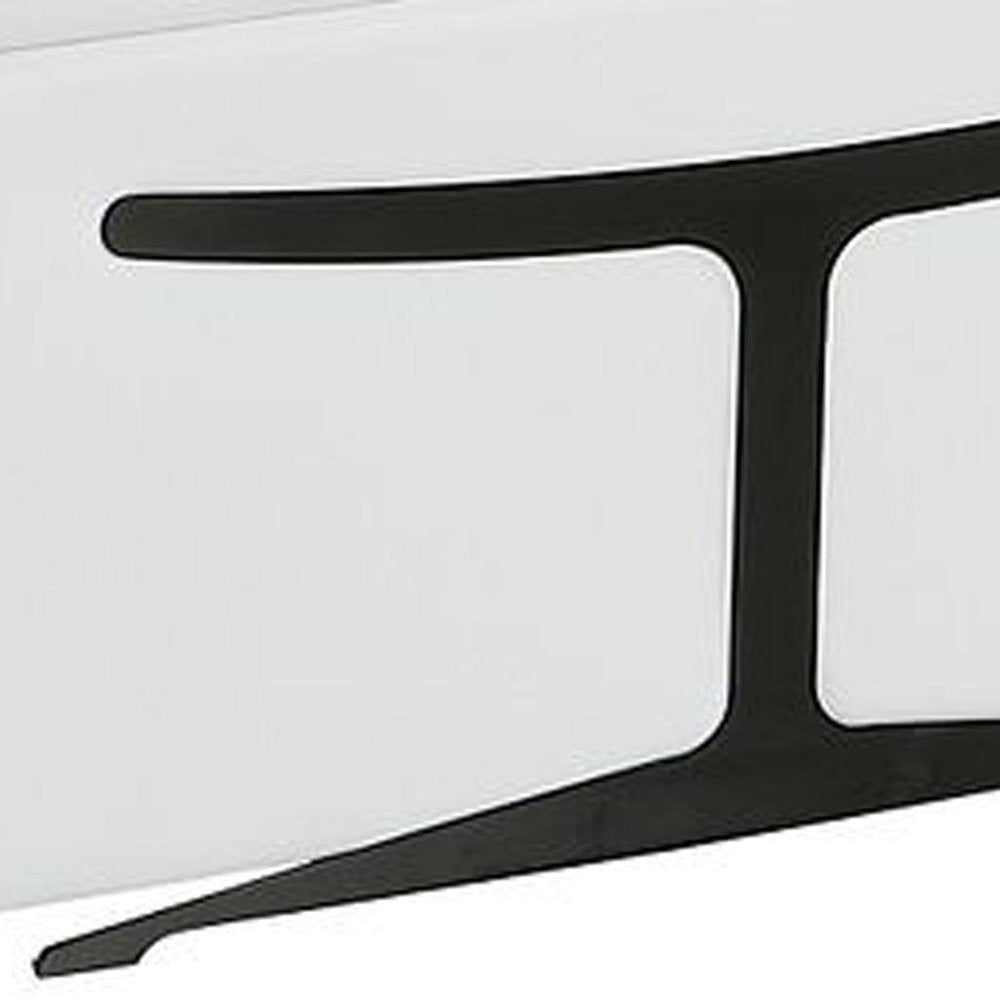 White Italian Leather Power Reclining U Shaped Ten Piece Corner Sectional With Console close-up detail