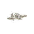 8" Silver Cast Iron Bumble Bee Trinket Tray on a white background