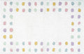 32" White Purple And Pink Cotton Polka Dots Bath Rug. Bath rug isolated on a plain white background, showing a white cotton surface.