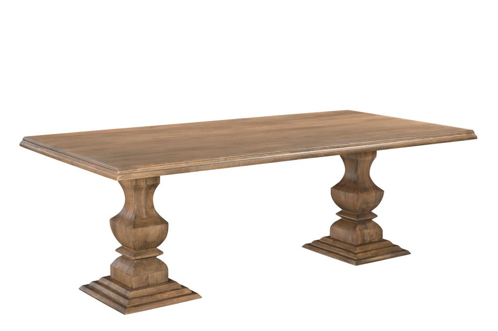 11 Piece Brown Solid Wood Dining Set with 10