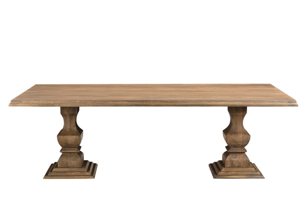 11 Piece Brown Solid Wood Dining Set with 10
