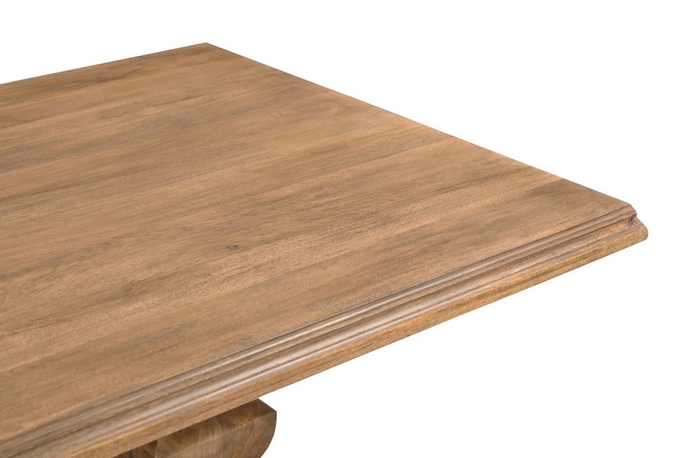 11 Piece Brown Solid Wood Dining Set with 10