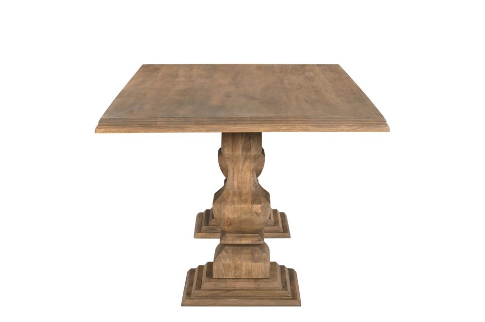 11 Piece Brown Solid Wood Dining Set with 10
