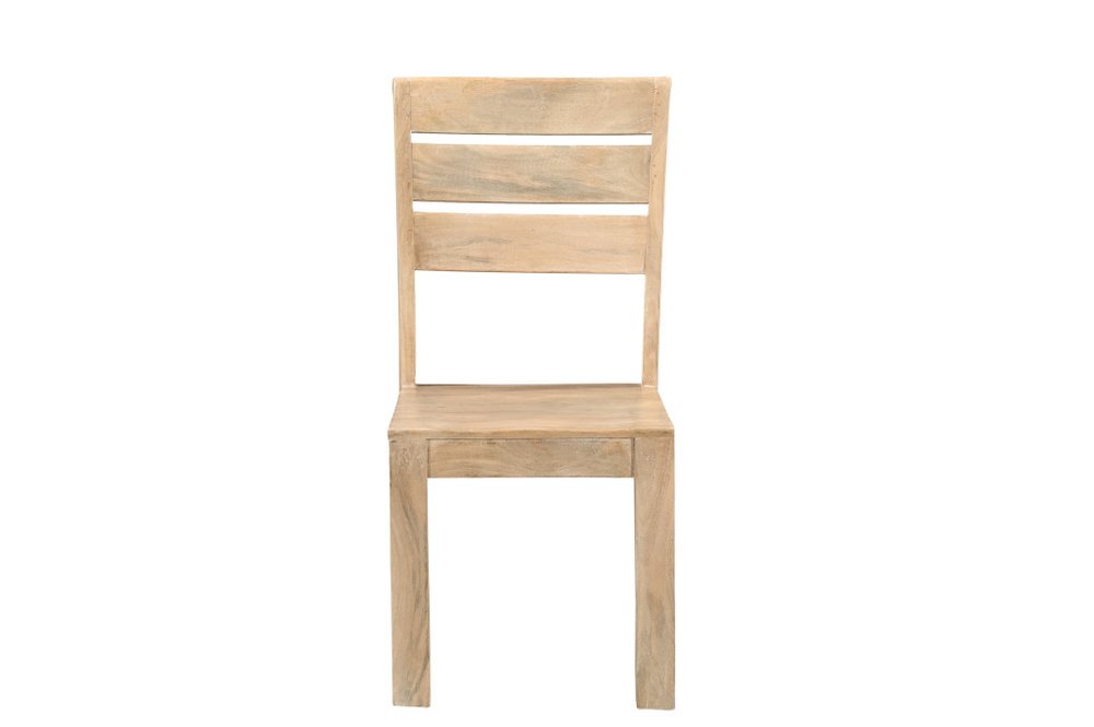Five Piece Beige Round Solid Wood Dining Set with Four Chairs