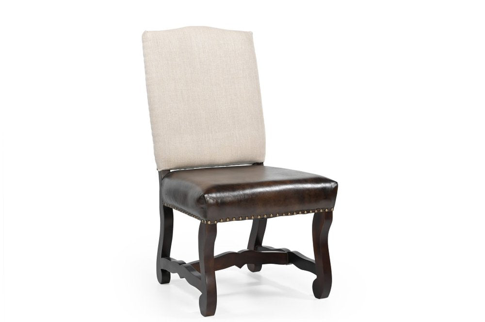Five Piece Brown Round Solid Wood Dining Set with Four Chairs