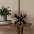 8" Black Metal Hand Painted Decorative Jack