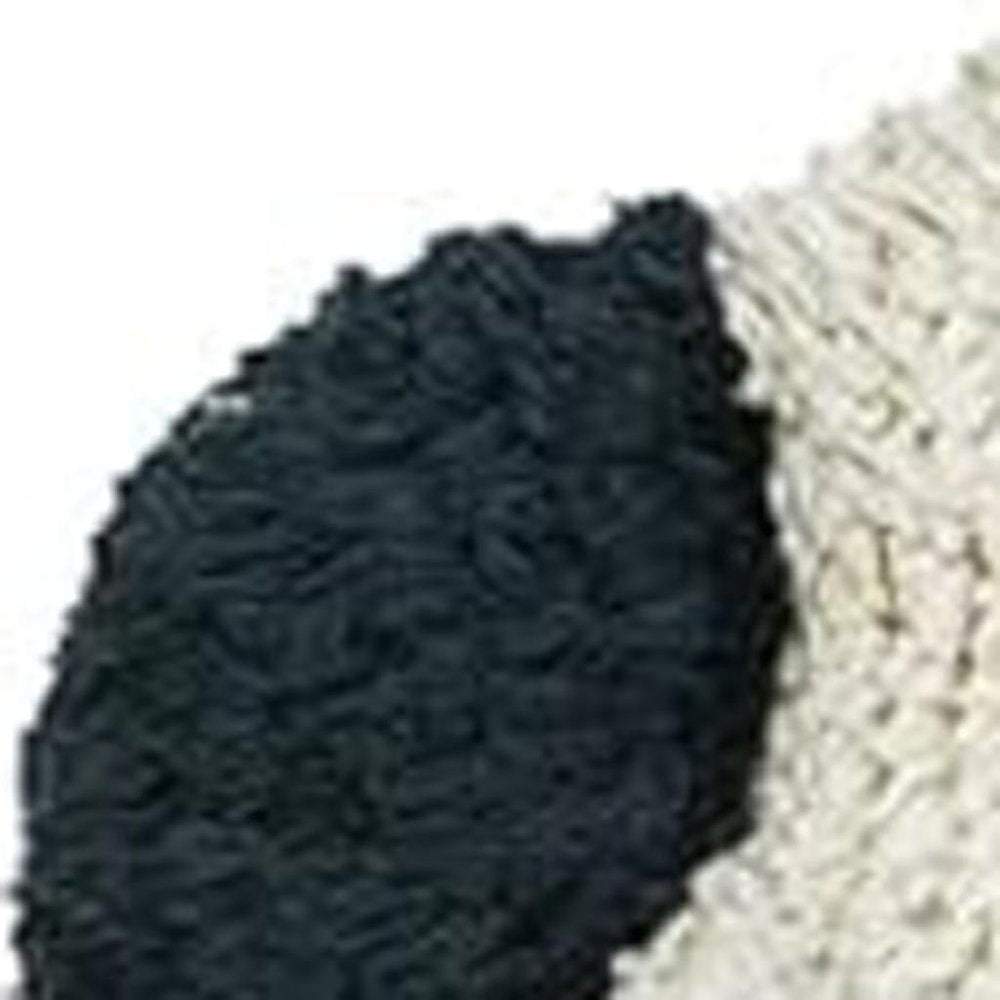 32" White Blue And Pink Cotton Hedgehog Floral Print Bath Rug. Bath rug in white cotton.