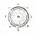 Set of Six White Iron Nautical Drawer Pull Knobs