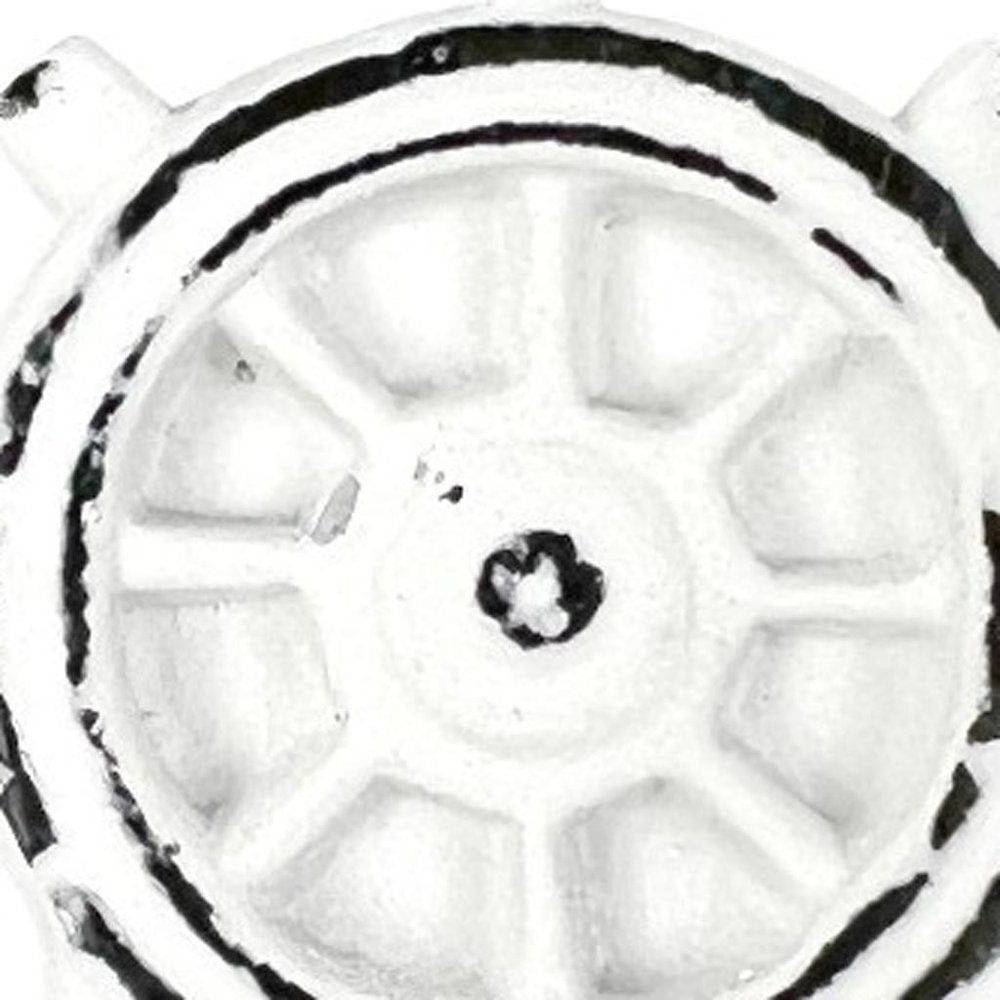 Set of Six White Iron Nautical Drawer Pull Knobs