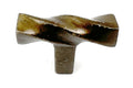 Set of Six Bronze Rectangle Knob Geometric Cast Aluminum Drawer Pull Knobs