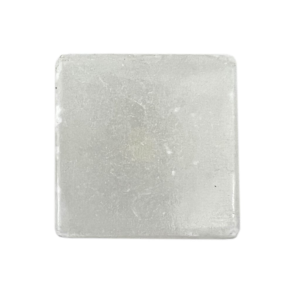 Set of Six White Square Knob Stone Drawer Pull Knobs