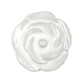 Set of Six White Ceramic Flower Shape Drawer Pull Knobs