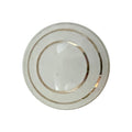 Set of Six White And Gold Geometric Ceramic Drawer Pull Knobs