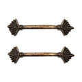 Set of Six Bronze Novelty Knob Metal Drawer Pull Knobs