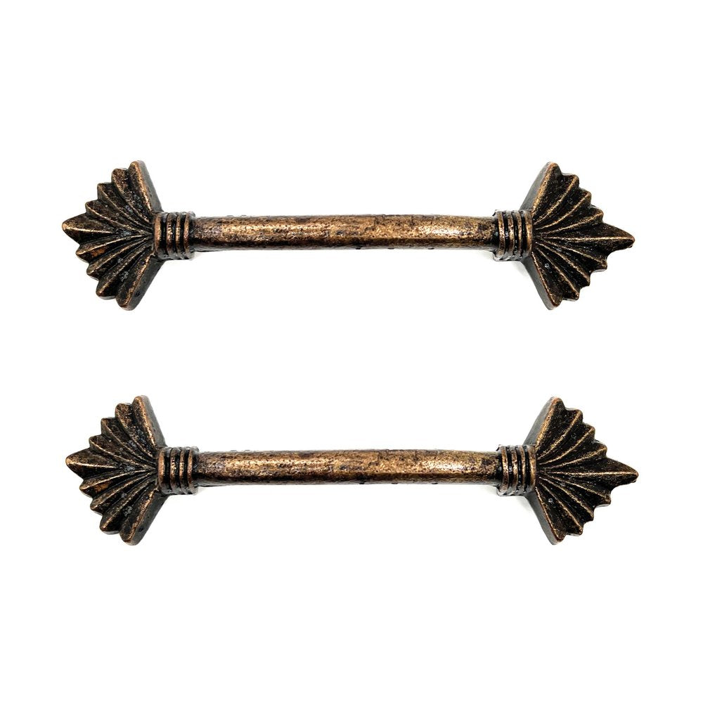 Set of Six Bronze Novelty Knob Metal Drawer Pull Knobs