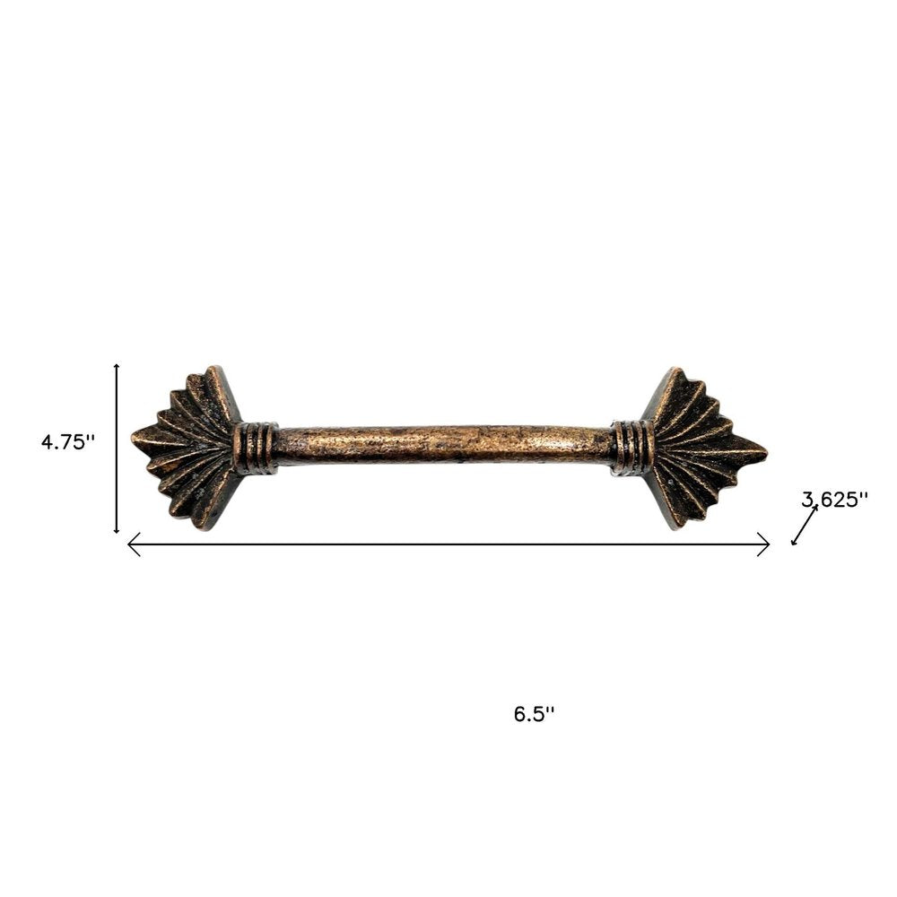 Set of Six Bronze Novelty Knob Metal Drawer Pull Knobs