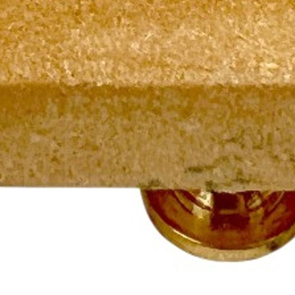 Set of Six Brown Rectangle Knob Stone Drawer Pull Knobs