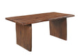 Seven Piece Brown Solid Wood Dining Set with Six Chairs - SKU 635829 on a white background