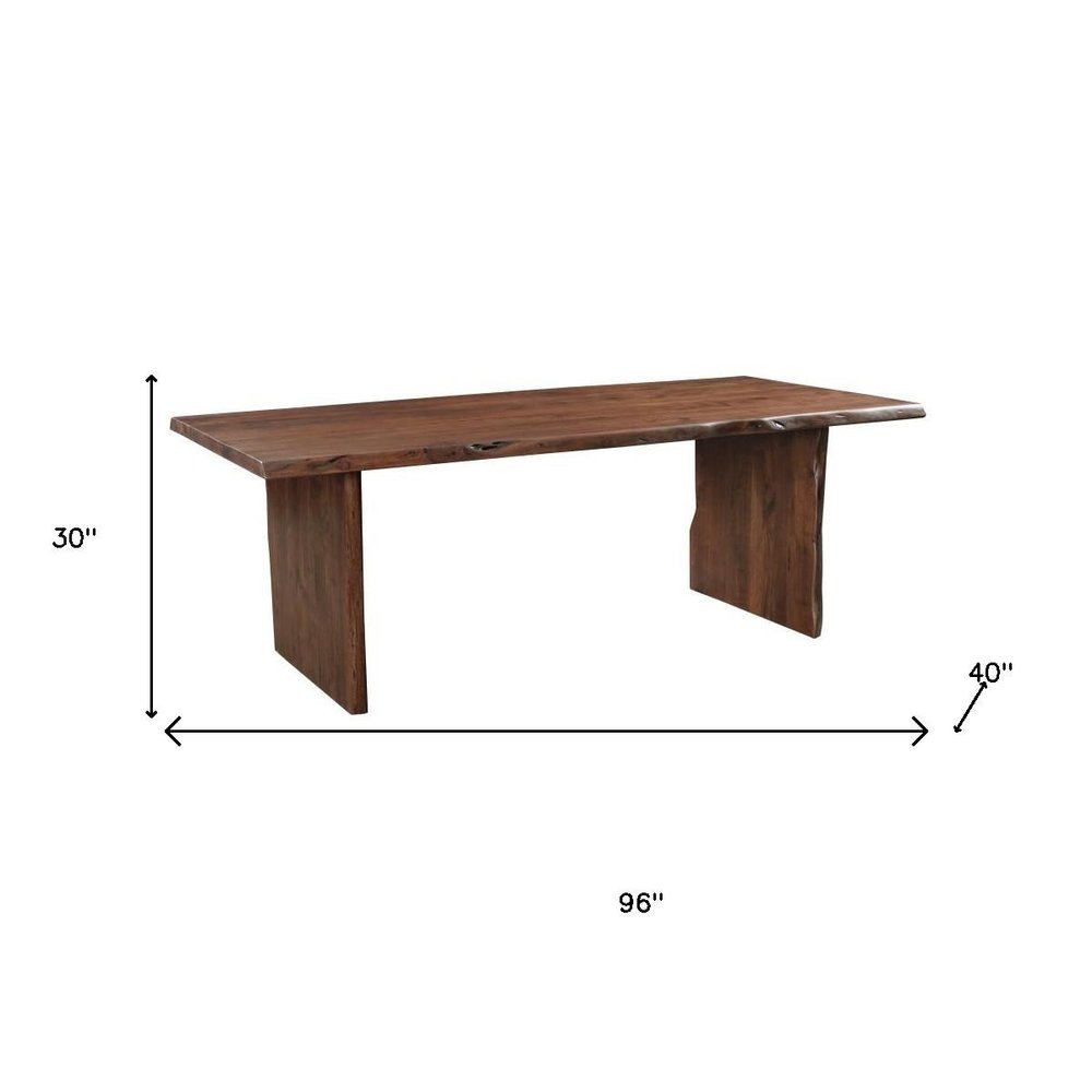 11 Piece Brown Solid Wood Dining Set with 10