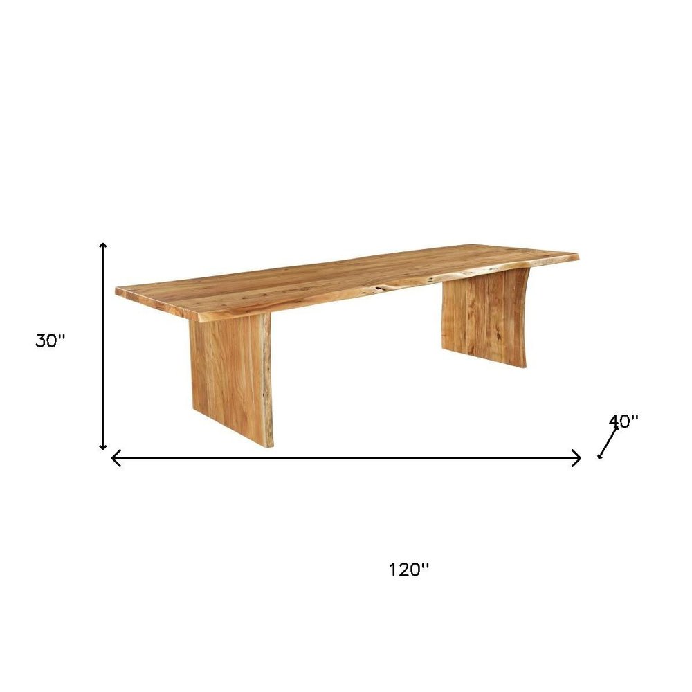 15 Piece Brown Solid Wood Dining Set with 14
