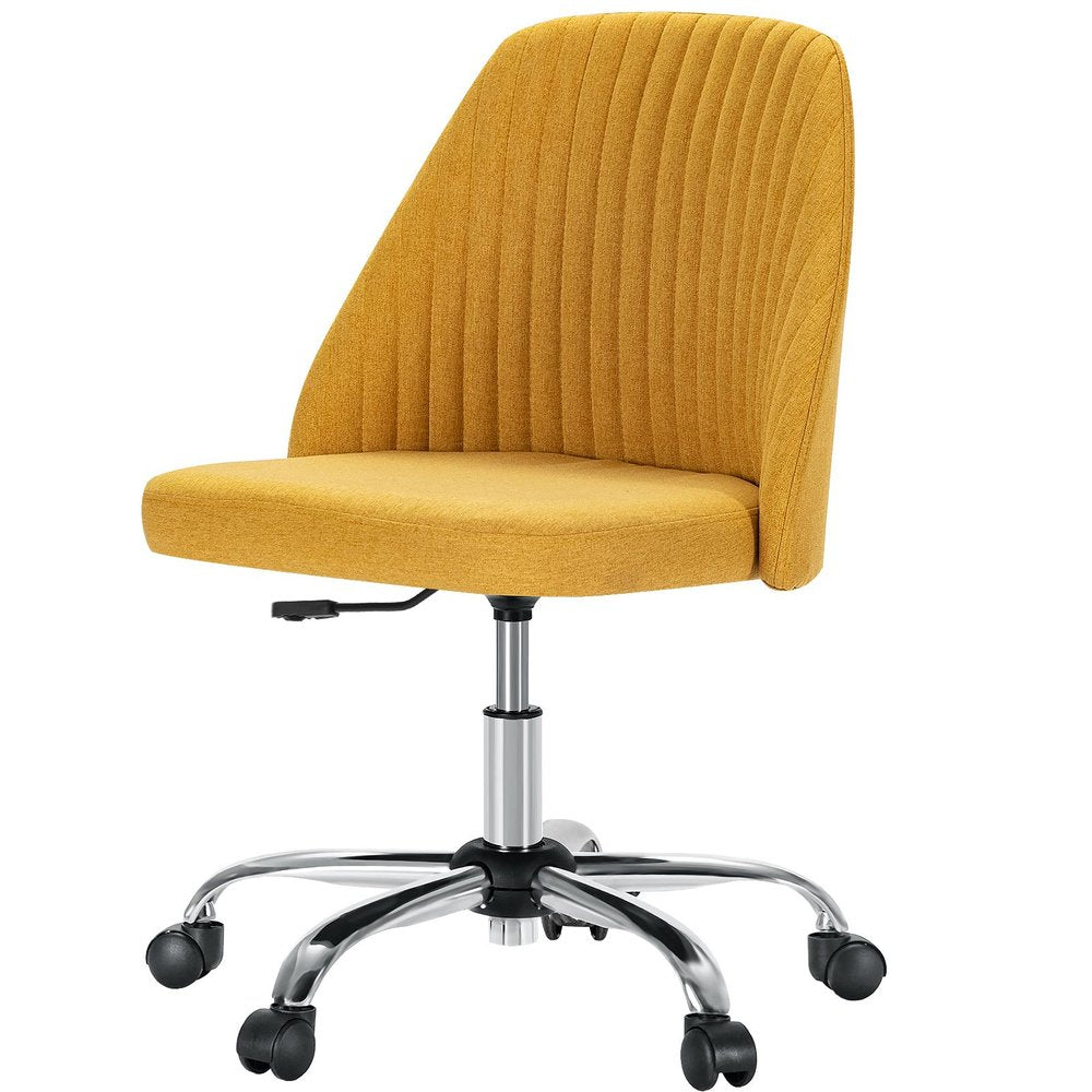 Pink and Silver Adjustable Height Swivel Rolling Office Chair