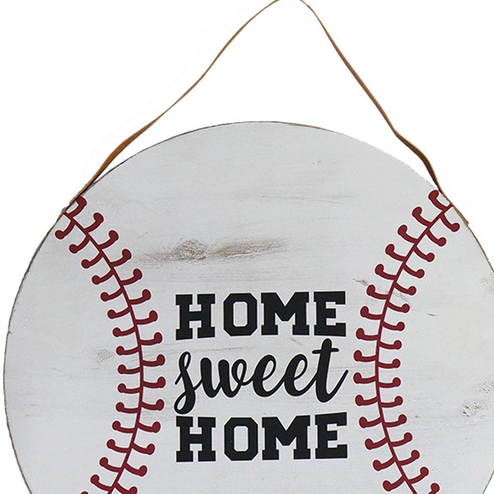 Set of Two Brown And White Home Sweet Home Wood Wall Decor on a white background
