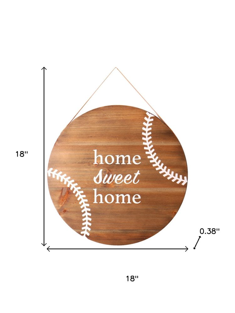 Set of Two Brown And White Home Sweet Home Wood Wall Decor on a white background
